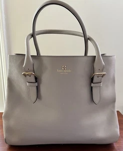 Kate Spade New York Airel Cove Street  Leather Taupe  Tote bag - Picture 1 of 13