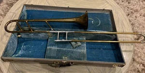 1948 CG Conn 44H Connqueror Vocabell Trombone Tenore Professionale-Elkhart Ind USA - Foto 1 di 23