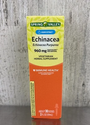 Extracto líquido de equinácea Spring Valley 2 OZ salud inmune 30 porciones Foto 1 de 2