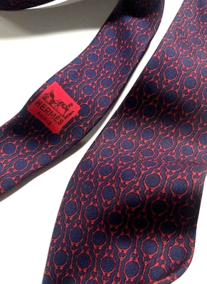 HERMES VINTAGE ENCADENADO SNAFFLES CABALLO BROCA CORBATA MONTAR GAMA ALTA FRANCIA AZUL Foto 1 de 4