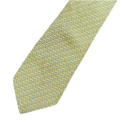 Corbata para el cuello Vineyard Vines para hombre seda amarillo media luna palmera 4" 58" largo EE. UU. Foto 1 de 4