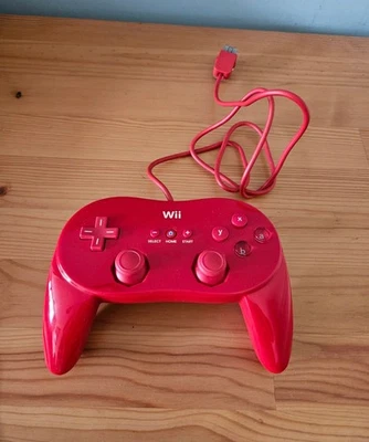 Nintendo Wii Classic Controller Pro Red From Xenoblade Chronicles Special Ed - Image 1 of 4