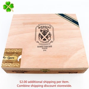 Micallef Experiencia Cremas 7 x 52 Empty Wood Cigar Box 9" x 8" x 2" - Picture 1 of 12