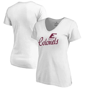 Women's White Eastern Kentucky Colonels Dora Slim Fit T-Shirt - Picture 1 of 3