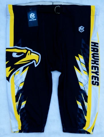 NWT IOWA HAWKEYES NCAA Men's Black Cycling Shorts Stitch Logo Tag Large Meas XL Cover