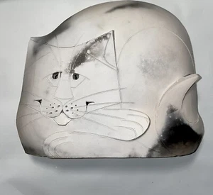 1982 Dewey Studio Curled Cat Pottery by Mary Gates Dewey Signed Art Sculpture - Picture 1 of 12