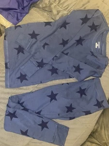 Old Navy Unisex Kids Stars Print Snug Fitting Pajama Set in Blue Size L ( 10) - Picture 1 of 3