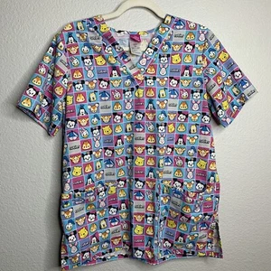 Disney Cuties XS Scrub Top Piglet Minnie Pluto Goofy Donald Duck Tigger Pooh - Picture 1 of 7