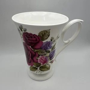 Royale Garden Bone China Made-Romania Hand Painted-England Tea Cup Floral - Bild 1 von 7