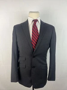 Calvin Klein Men's Dark Gray/Black Solid Wool Blazer 38R $495 - Picture 1 of 10