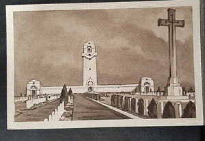 (FRA-834) FRANCIA 1938 postal Mémorial Australia de VILLERS-BRETONNEUX sin publicar - Imagen 1 de 2