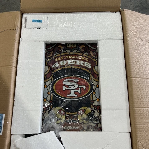 San Francisco 49ers Illuminated  Stained Glass W/Certificate Of Authenticity Cover