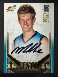 2008 Select AFL Classic Draft Pick Signature Gold DPG16 Matthew Lobbe 295/400 - Picture 1 of 1