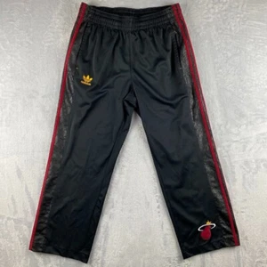 Miami Heat Sweatpants Mens Medium Black Adidas Trefoil Firebird Limited Edition - Picture 1 of 13