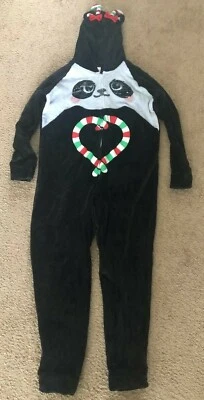 JUSTICIA HALLOWEEN NAVIDAD PANDA MONO DE UNA PIEZA NEGRO TALLA 14/16 PLUS Foto 1 de 4