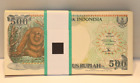 (100) 1992 Unc 500 Indonesia Rupiah Banknotes