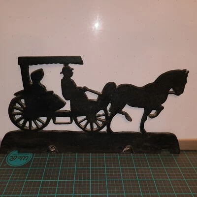Vintage Amish Horse & Buggy Metal Mail Box Wall Placque 13 Inches Wide - Image 1 of 3