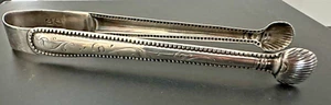 Antique Sheffield George III Sterling Silver Sugar Tongs 1777 Shell & Scroll - Picture 1 of 6