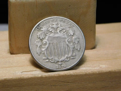 1870 Shield nickel FS 5cent-005.9, double die reverse Cover