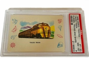 Cardo Trading Card 1958 Plane Train Ship Automobile Car PSA 8 Talgo locomotive 