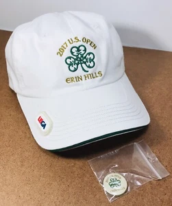 2017 US Open Mütze Erin Hills weiß verstellbar mit Golfmarker, USGA Mitglied, Golfen - Bild 1 von 8
