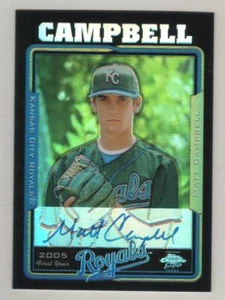 2005 Topps Chrome Black Refractor #245 Matt Campbell Auto ###/200 Royals BV$25 - Picture 1 of 1