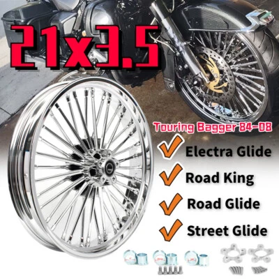 Llanta delantera de radios gruesos 21x3,5 para Harley Touring Road King Classic 2000-2008 Foto 1 de 4