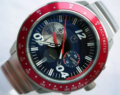 Reloj cronógrafo Mercedes Benz clásico automovilismo carreras negocios diseño deportivo Foto 1 de 4