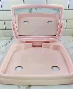Vintage Mary Kay Consultant Pink Magnifying Mirror Party Travel Double Sided - Picture 1 of 2
