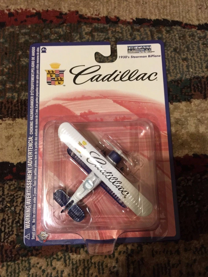 Gearbox Cadillac 1930's Stearman Biplane Die Cast Metal Model NIP  - Image 1 of 4