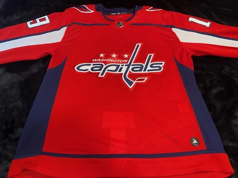 Washington Capitals Adidas Authentic #19 Nicklas Backstrom Size 54 Red Jersey Cover