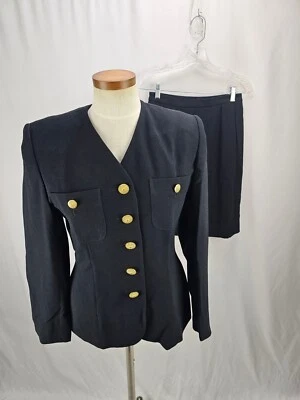 Traje falda Saville para mujer negro 2 piezas 6 Foto 1 de 4