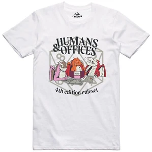 Funny Mens T Shirt Role Playing Game Design Humans & Offices RPG Tee - Picture 1 of 1