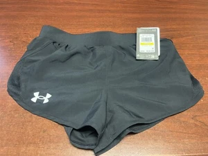 Under Armour Lightweight Fly By Z3” Girls Size Medium Gym Black Shorts New Tags - Picture 1 of 17