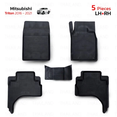 For Mitsubishi L200 Triton 2016 - 21 RHD Rubber 4Dr Floor Mat Automatic Gear Foto 1 de 4