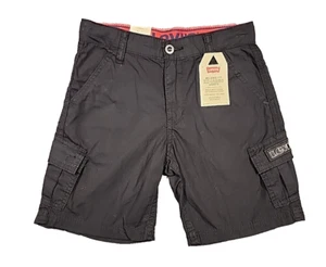 Levi's Cargo Shorts Boys 8 Reg 24 Black Relaxed Fit Adjustable Waist NWT MSRP$42 - Picture 1 of 13
