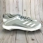 Adidas Icon 6 Low Bounce Metal Baseball Cleats Gray White Mens Choose Size