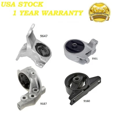 4PCS MOTOR & TRANS MOUNT FIT 2000-2005 Mitsubishi Eclipse 3.0L - Manual Trans. - Image 1 of 4