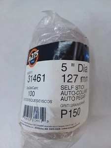 Norton 662611-31461 Abrasive Disc 5" P150 Psa A275 Roll 100/roll (662611314619) - Picture 1 of 5