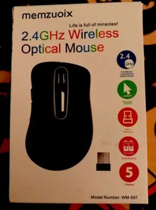 memzuoix 2.4G Wireless Mouse 1200 DPI Mobile Optical Cordless Mouse with USB ... - Picture 1 of 4
