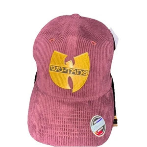 Shaolin Wu-Tang Clan Patch Corduroy Dad Hat Classic Adjustable Soft Burgundy - Picture 1 of 7