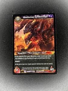 Deathwing the Destroyer 21/220 WoW TCG Epic Twilight of the Dragons MP - Picture 1 of 11
