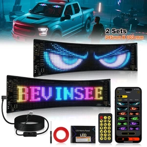2x 13.6" Truck Windshield Car Devil Eyes Light Remote Smart Eye Lamp Soft Screen - Picture 1 of 11