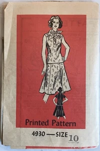 Grit Pattern 4930, Skirt Blouse, Size 10, Vintage 1970s, Missing 1 Facing - Picture 1 of 4