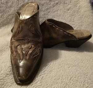 Corral abgenutzte Cowboy Slipper Booties Westernschuhe Pantolette Clog Damen 9 M - Bild 1 von 19