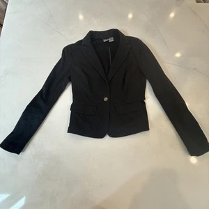Armani Exchange Women’s Black Blazer Size M Single Button Cotton Stretch A|X - Picture 1 of 15