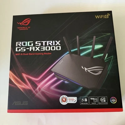 ASUS ROG Strix GS-AX3000 Dual-Band Wireless Gaming Router - Black - Image 1 of 4