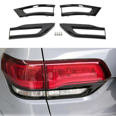 Biseles de marco protector de cubierta de lámpara de luz trasera 4 piezas para Jeep Grand Cherokee 2014+ Foto 1 de 4