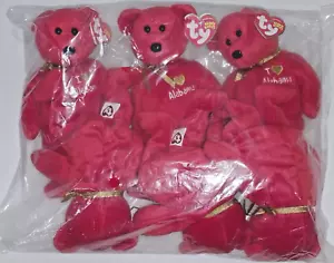 Ty Beanie Babies: I LOVE ALABAMA BEAR Qty 6 ct Lot NEW SEALED Vendor/Retail Pack - Picture 1 of 6