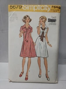 Simplicity 1974 Sewing Pattern #5679 Size 40-42 Misses Dress & Tie -Uncut- - Picture 1 of 5